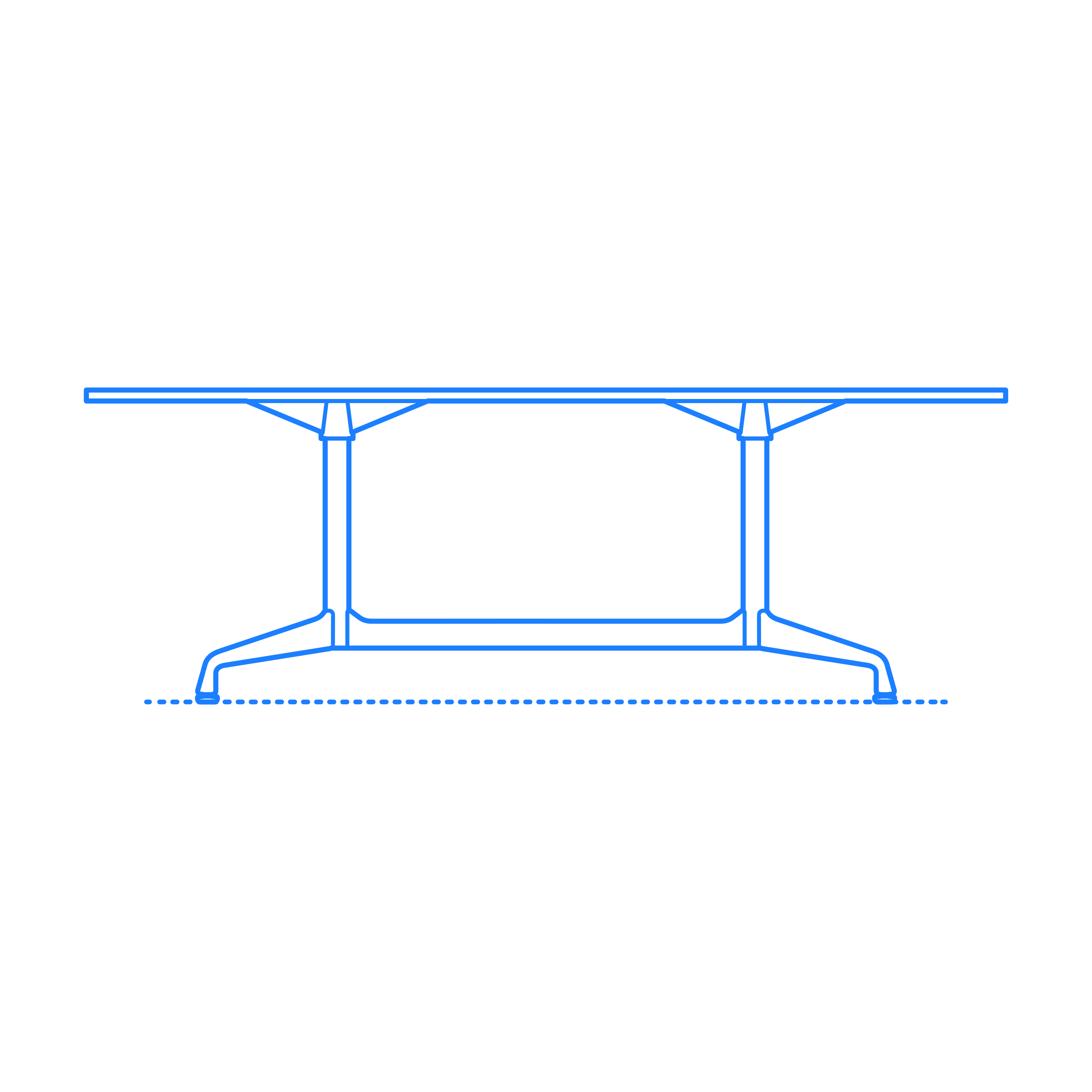 Furniture Dining Tables Eames Segmented Table Rectangular Outline Svg File Free Vectors
